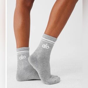ALO Yoga Gray crew Socks